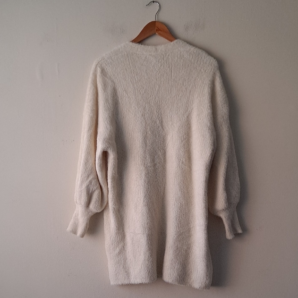Express Cream Open-Front Cardigan - Picture 10 of 10